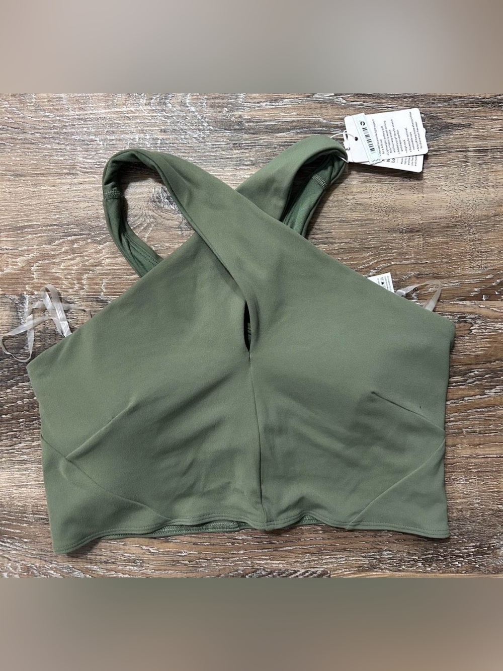 lululemon athletica Olive Green Cross-Front Sports Bra Top